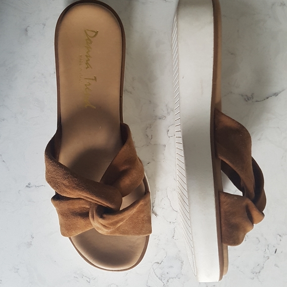 Nwot suede slides. Size 10? - Picture 1 of 2